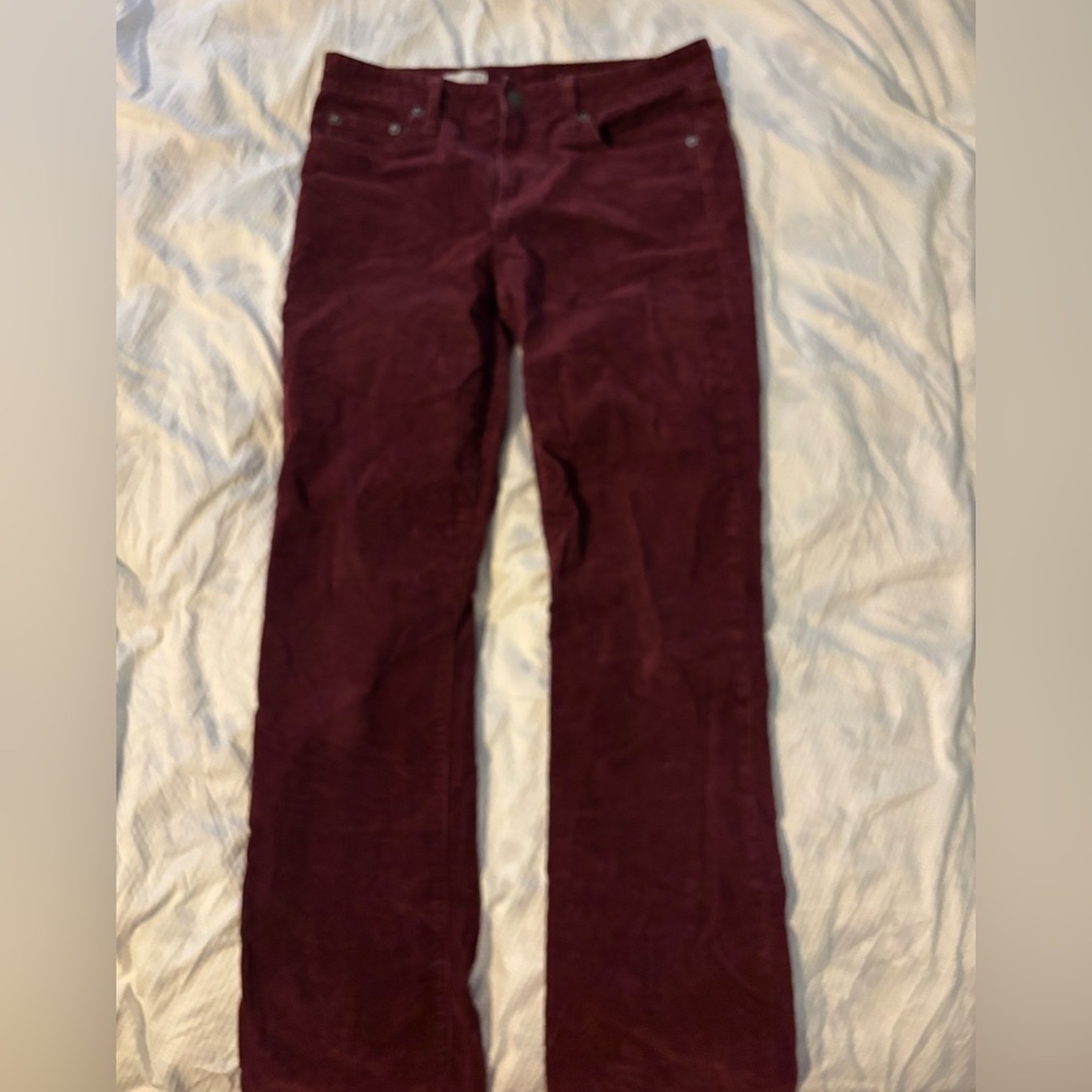 Elegant Maroon Boot Cut Jeans for Women